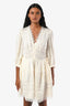 Self-Portrait Cream Pointelle Lace Mini Dress Size 4