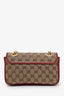 Gucci GG Marmont Canvas Red Leather Small Crossbody Bag