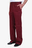 Gucci Burgundy Cotton GG Monogram Jacquard Pants Size 44 Mens
