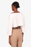 Pre-loved Chanel™ White Cotton CC Logo Cropped Sweater Size 38