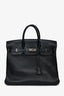 Hermès 1998 Black Clemence Leather Birkin 32 HAC PHW