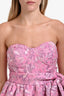 Elliatt Pink/Purple 'Nala' Floral Belted Mini Dress Size M