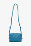 Bottega Veneta Blue Leather Intrecciato Loop Mini Crossbody Bag