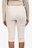 Celine Beige Twill Capri Pants Size XS