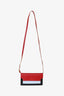 Marni Navy/Blue/Red Saffiano Leather Layered Crossbody