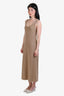Vince Beige Wool Cashmere Ribbed Sleeveless Midi Dress Size XS