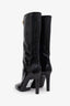 Saint Laurent Black Patent Leather Knee High Boots Size 41