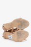 Giuseppe Zanotti Beige Suede Fringe Open Toe Ankle Wrap Sandals Size 38.5