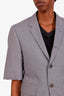 Thom Browne Grey Wool Short Sleeve Blazer Size 0