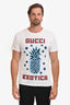 Gucci White Cotton Pineapple Logo Printed Short Sleeve T-Shirt Size S Mens