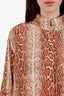 Smythe Python Printed Button Up Blouse Size M