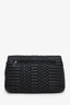 Zadig & Voltaire Black Quilted Leather Rocky Mat Clutch with Chain