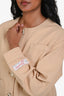 Sandro Beige Denim Buttoned Jacket Size 34