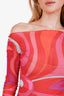 Pucci Pink Sheer 'Marmo Print' Maxi Dress Size 2