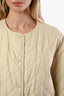 Toteme Cream Cotton Canvas Quilted Jacket Size XS