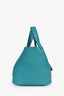 Hermès 2016 Bleu Poan Clemence Leather Picotin 22