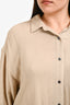 James Perse Cream Wool Oversized Shirt Size 3