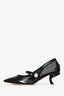 Roger Vivier Black Patent Mesh Virgule Babies Mary Jane Pumps Size 35