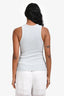 Agolde Light Blue Ribbed Crop Tank Top Size S