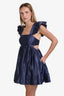 Aje Navy Revitalise Mini Dress Size 8