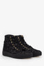 Pre-loved Chanel™ Black Lace CC High Top Sneakers Size 38