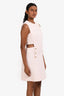 Sandro Pink Tweed Cut-Out Sleeveless Mini Dress Size 40