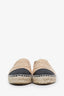 Pre-loved Chanel™ Nude/Black Leather Captoe CC Espadrilles Size 37