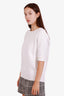Pre-loved Chanel™ 2005 White Cotton Blend Short Sleeve Knit Top Size 44