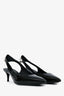 Giuseppe Zanotti Black Vernis Crystal Embellished Slingbacks Size 39.5