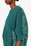 Sacai Green Knit Canvas Bandana Sweater Size 3