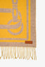 Hermès Grey/Yellow Cashmere Sangles Equestres Scarf