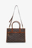 Versace Brown Saffiano Leather Shoulder Bag with Strap