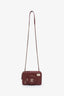 Pre-loved Chanel™ 2024 Burgundy Quilted Lambskin Coco Click Camera Bag