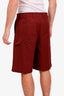 Short Gucci bordeaux à monogramme GG, taille 44 homme