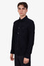 Ralph Lauren Purple Label Navy Suede Barron Overshirt Size S Mens