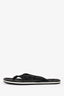 Louis Vuitton Black/White Rubber Monogram Logo Bow Flip Flops Size 36