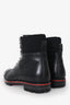 Christian Louboutin Black Leather Lace-Up Boots Size 43.5 Mens