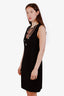 Moschino Cheap & Chic Black Sleeveless Chain and Pearl Detailed Dress Size 42