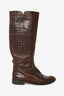 Golden Goose Deluxe Brand Brown Leather Western Boots Size 40
