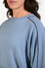 Brunello Cucinelli Blue Cashmere Wool Silk Bead Detail Sweater Size XL