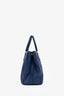 Prada Navy Saffiano Leather Medium Double Zip Galleria Tote with Strap