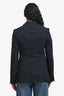 Armani Collezioni Navy Blue Wool Triple Breasted Blazer Size 4