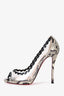 Christian Louboutin Clear PVC Snake Trim 'Hargaret' Pumps Size 37
