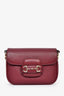 Gucci Burgundy Leather Horsebit 1955 Mini Arabella Bag