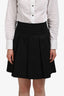 Burberry Black Logo Embroidered Pleated Mini Skirt Size 14 Kids