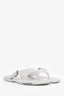 Louis Vuitton White Leather Damier Buckle Sandals Size 8 Mens