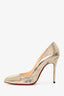 Christian Louboutin Gold Corneille 100 Pumps Size 36.5