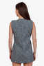 Gucci Grey Wool Sleeveless Buttoned Mini Dress Size 40