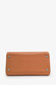 Delvaux Brown Grained Calfskin Brillant GM with Strap