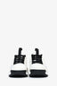 Pre-loved Chanel™ White/Black Leather CC Sneakers Size 37